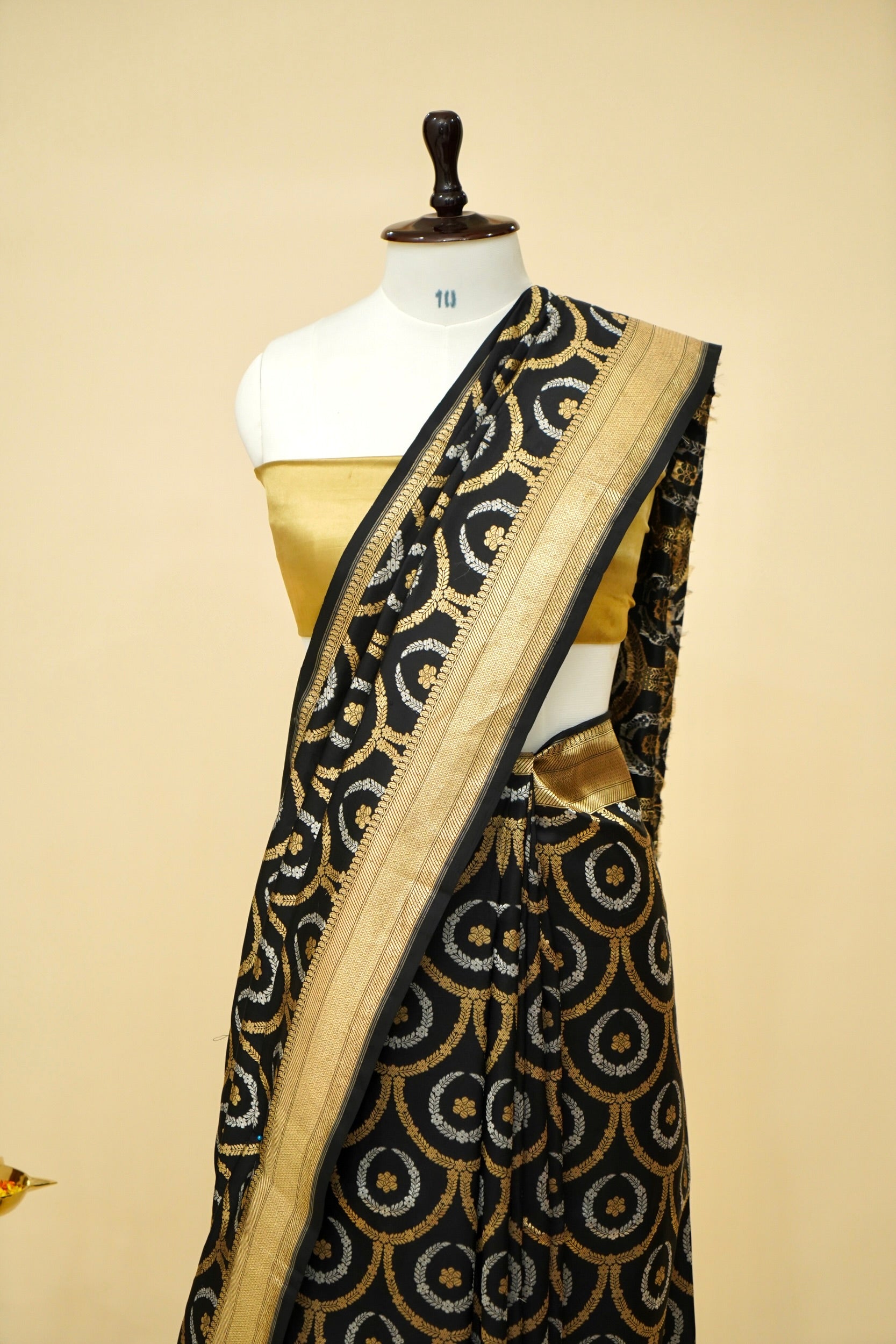 Designer Black Banarasi Pure Katan Silk Saree