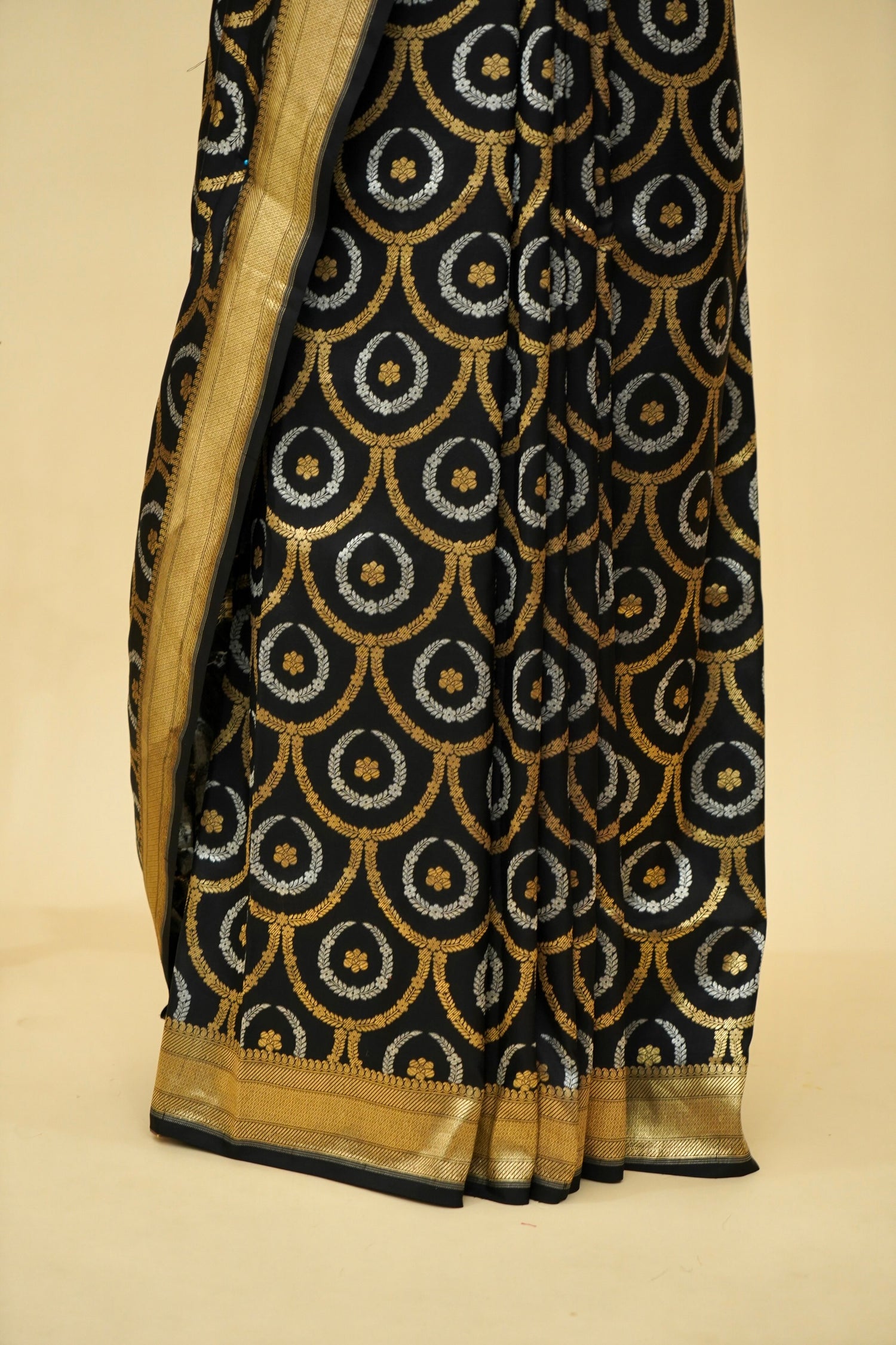 Designer Black Banarasi Pure Katan Silk Saree