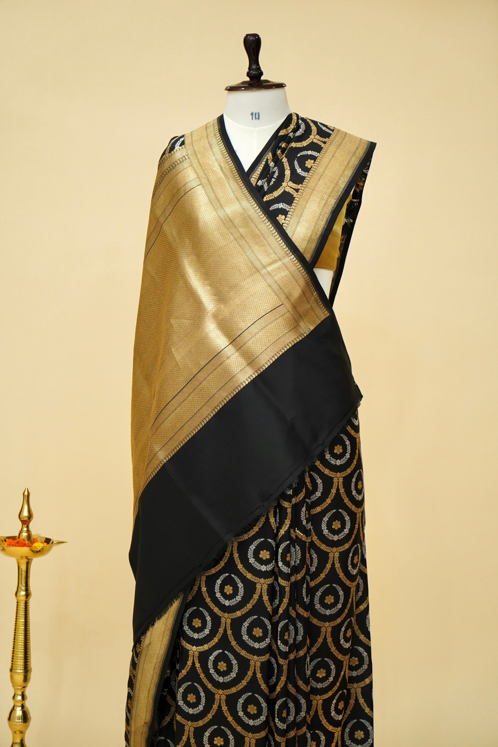 Designer Black Banarasi Pure Katan Silk Saree