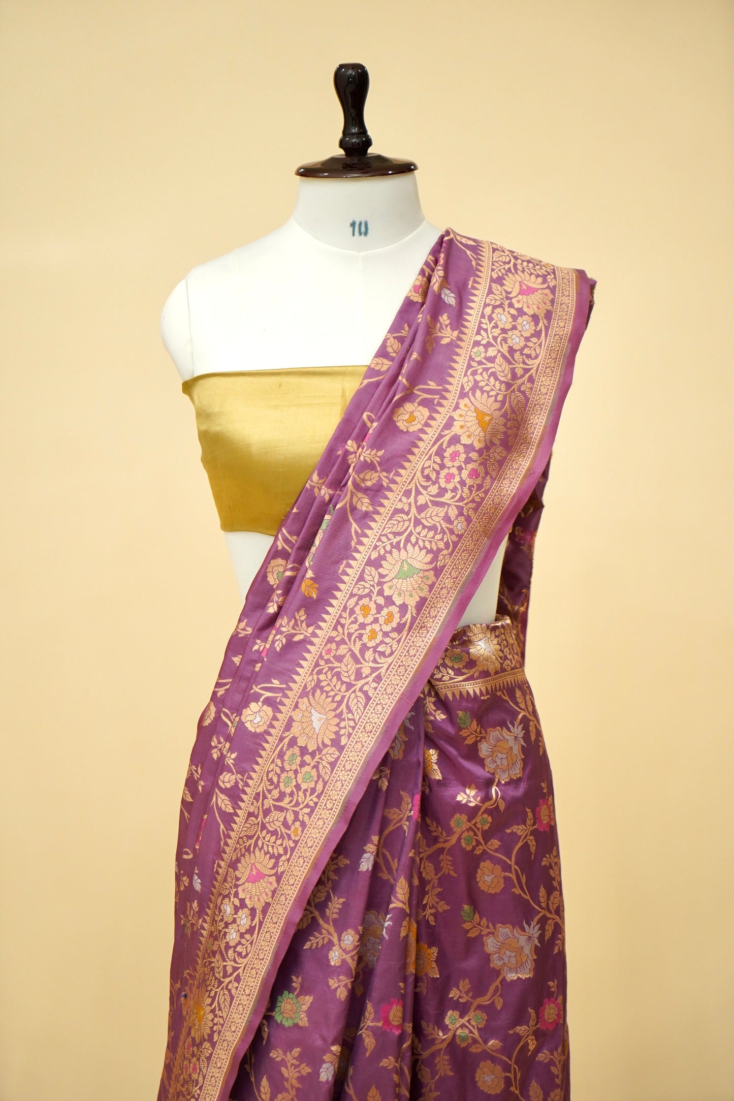 Handloom Jangla Banarasi Pure Katan Silk Saree