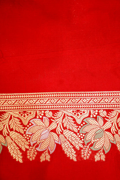 Handloom Jangla Banarasi Pure Katan Silk Saree