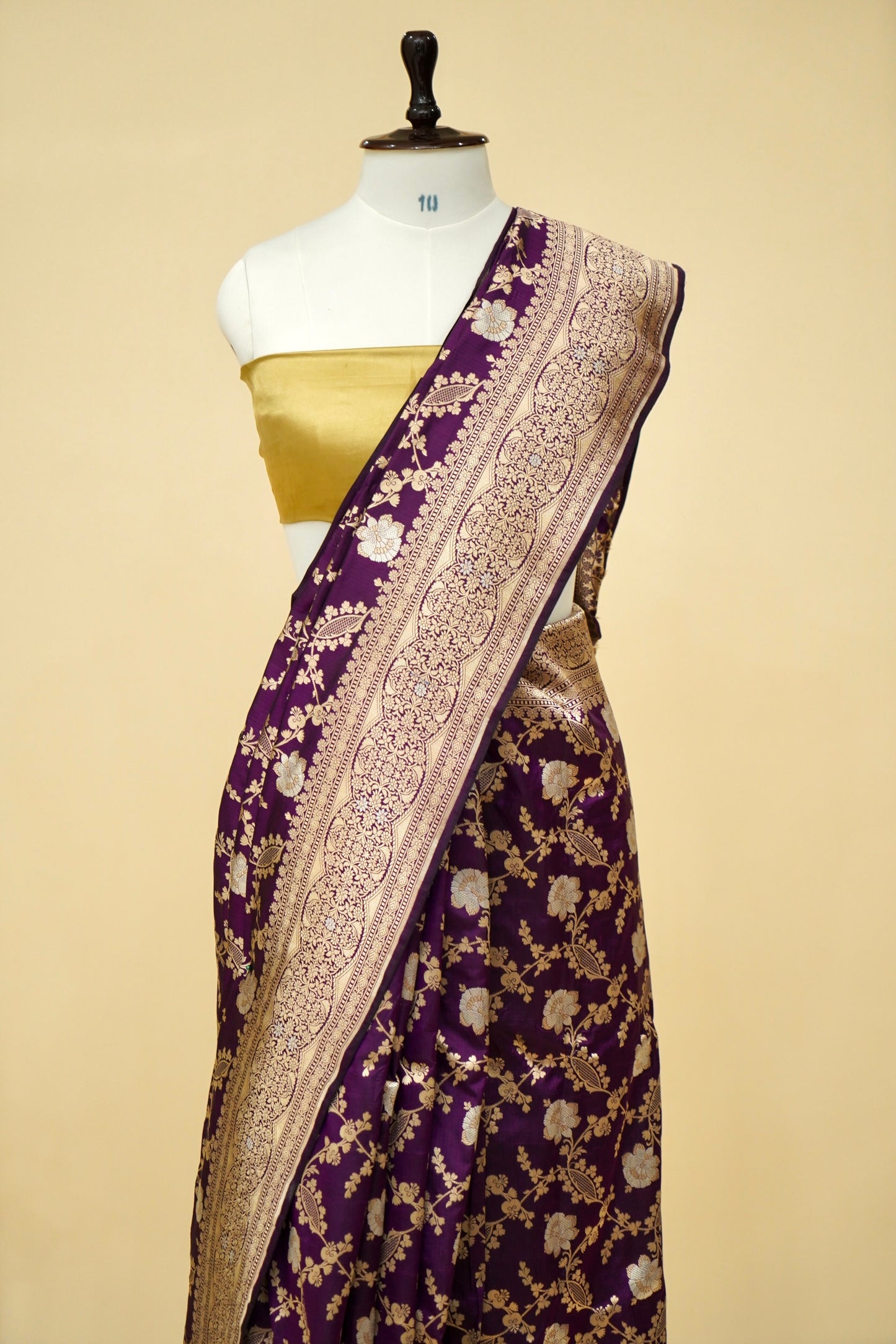 Pure Katan Silk Banarasi All Over Jaal Weaving Saree