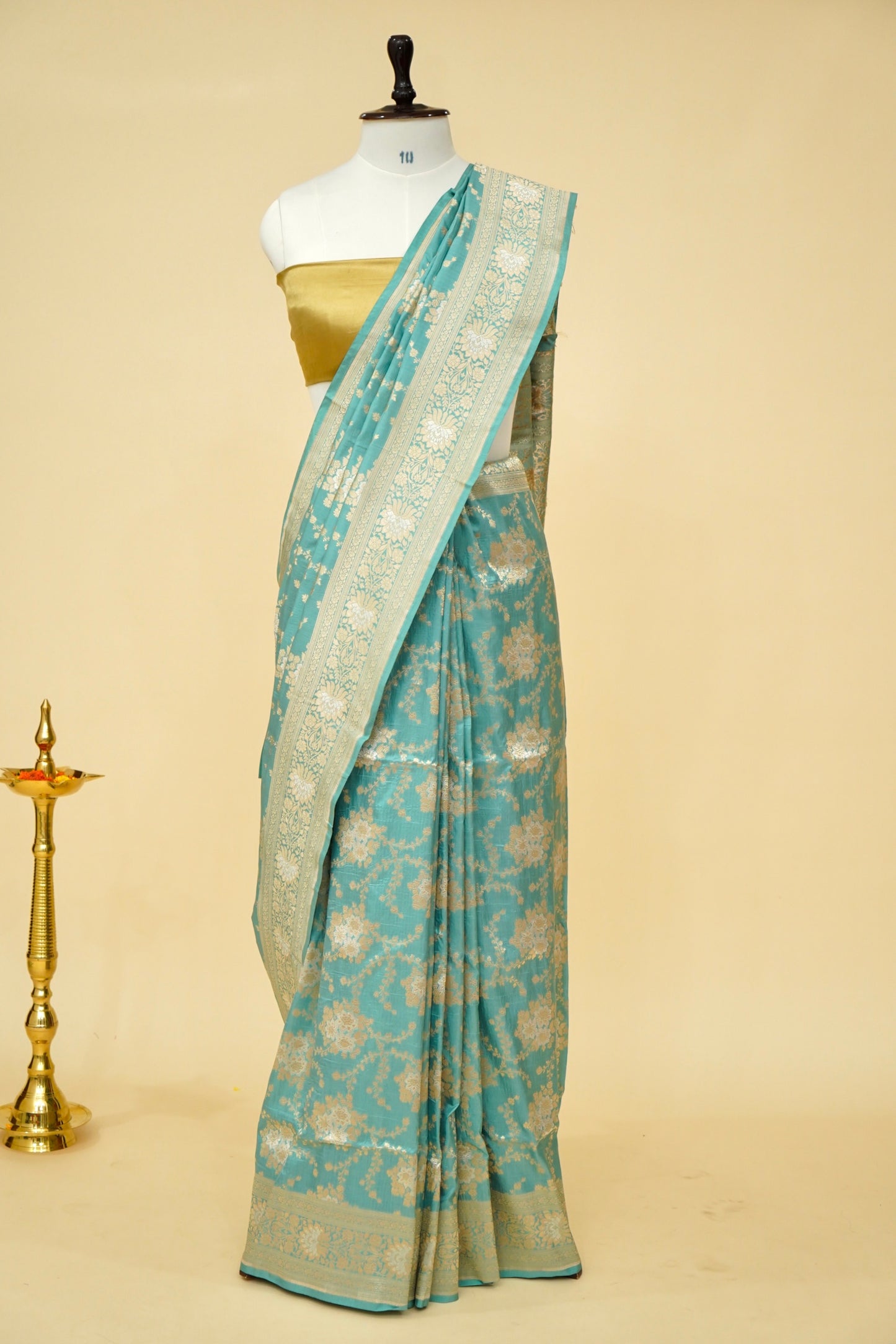 Pure Katan Silk Banarasi All Over Jaal Weaving Saree