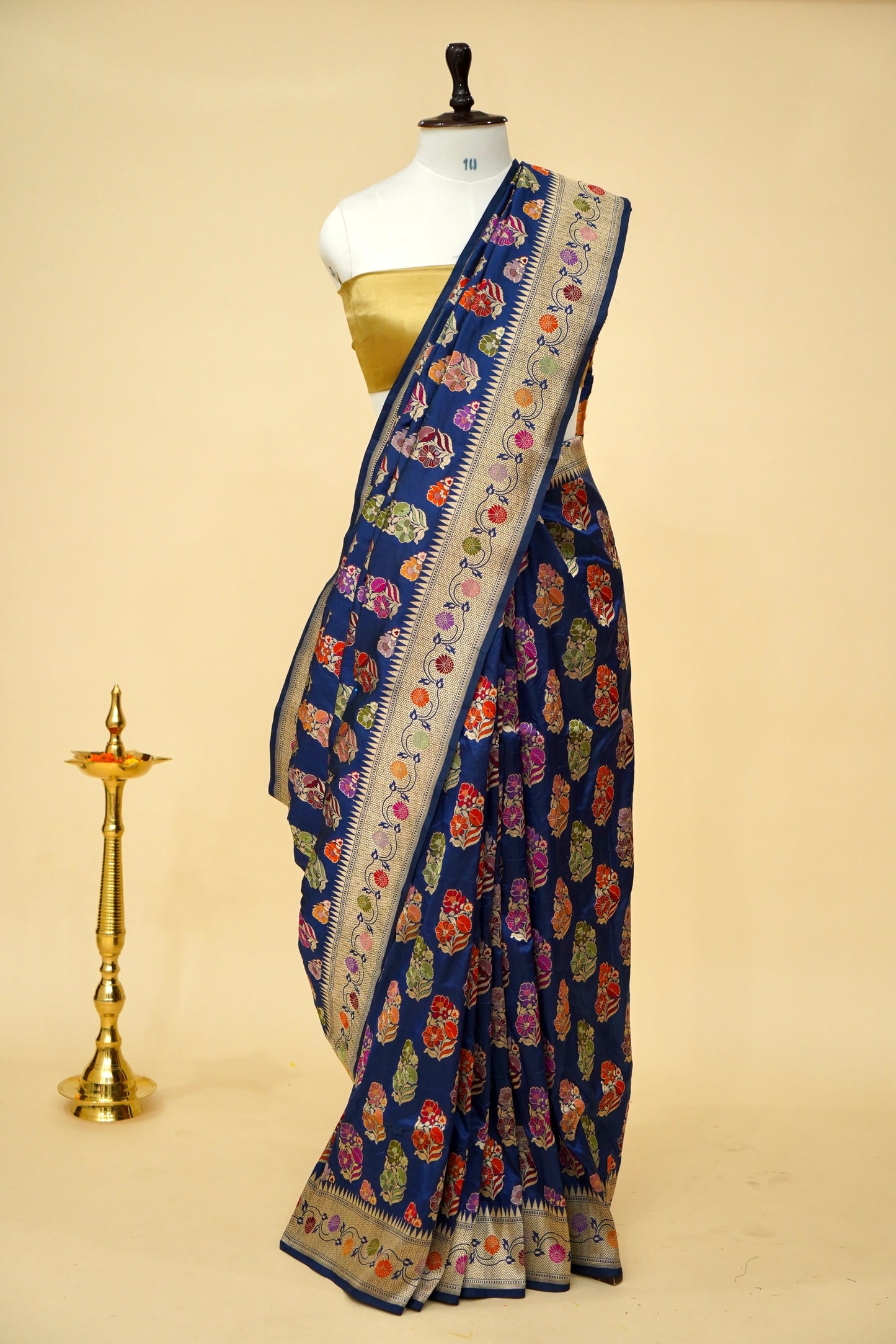 Mughal Art Buta Jaal Pure Katan Silk Saree