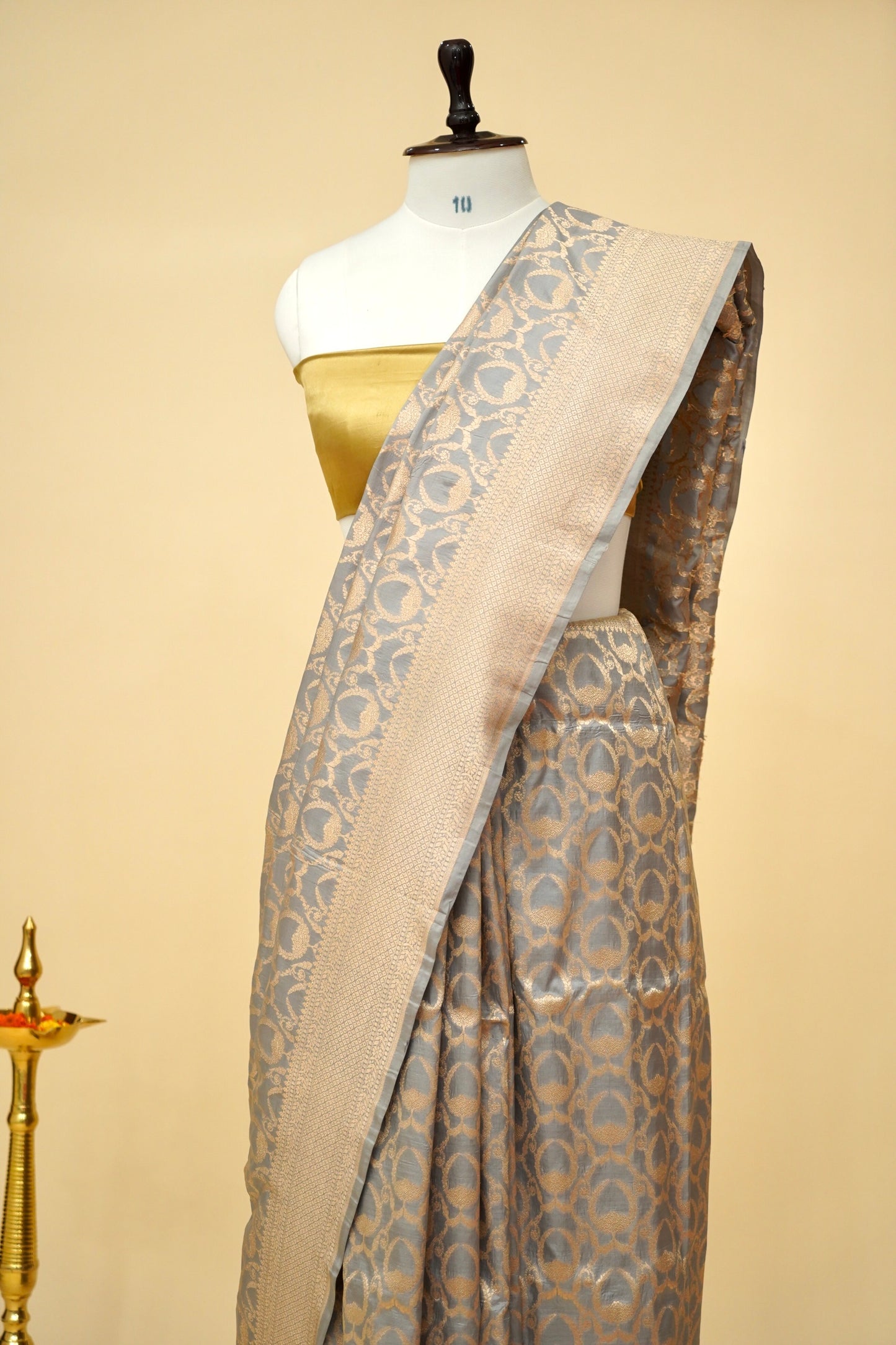 Pure Katan Silk Banarasi All Over Jaal Weaving Saree