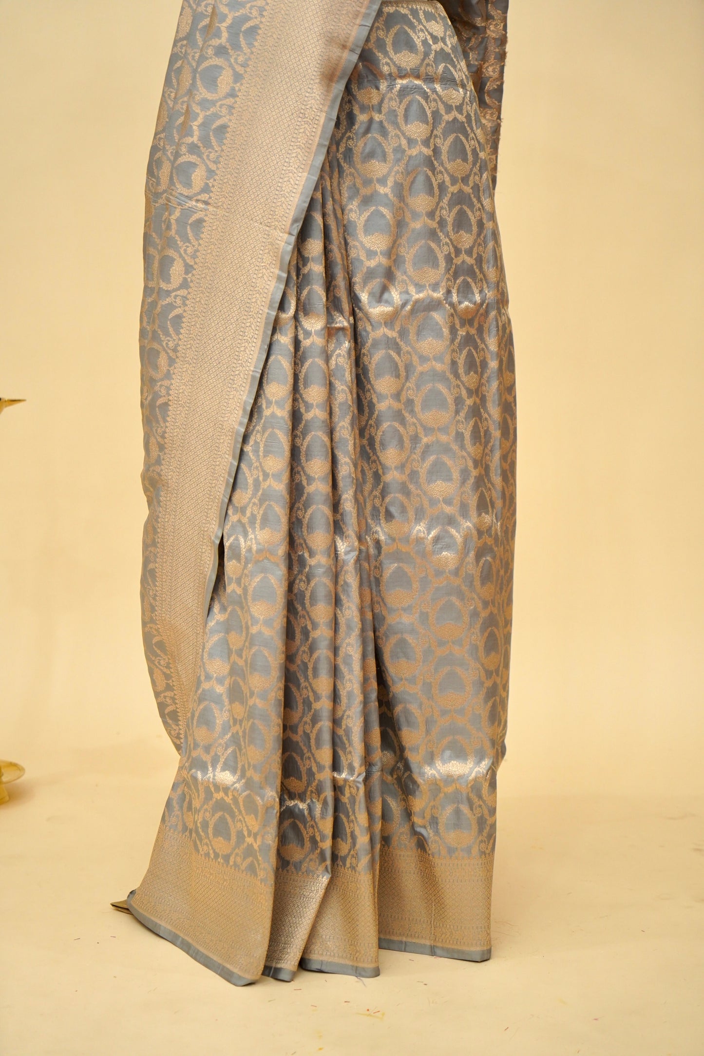 Pure Katan Silk Banarasi All Over Jaal Weaving Saree