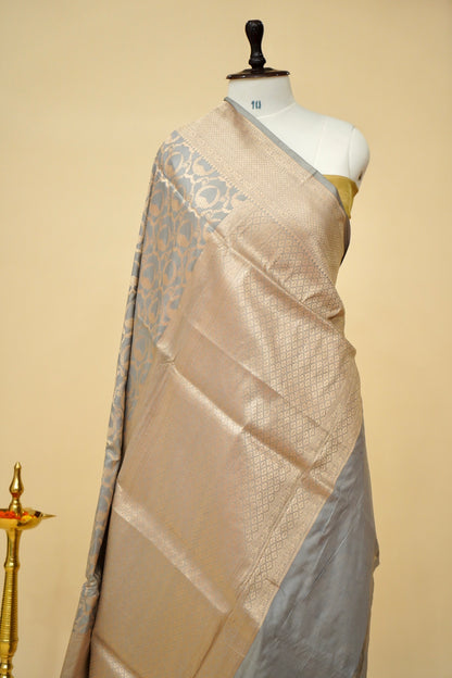 Pure Katan Silk Banarasi All Over Jaal Weaving Saree