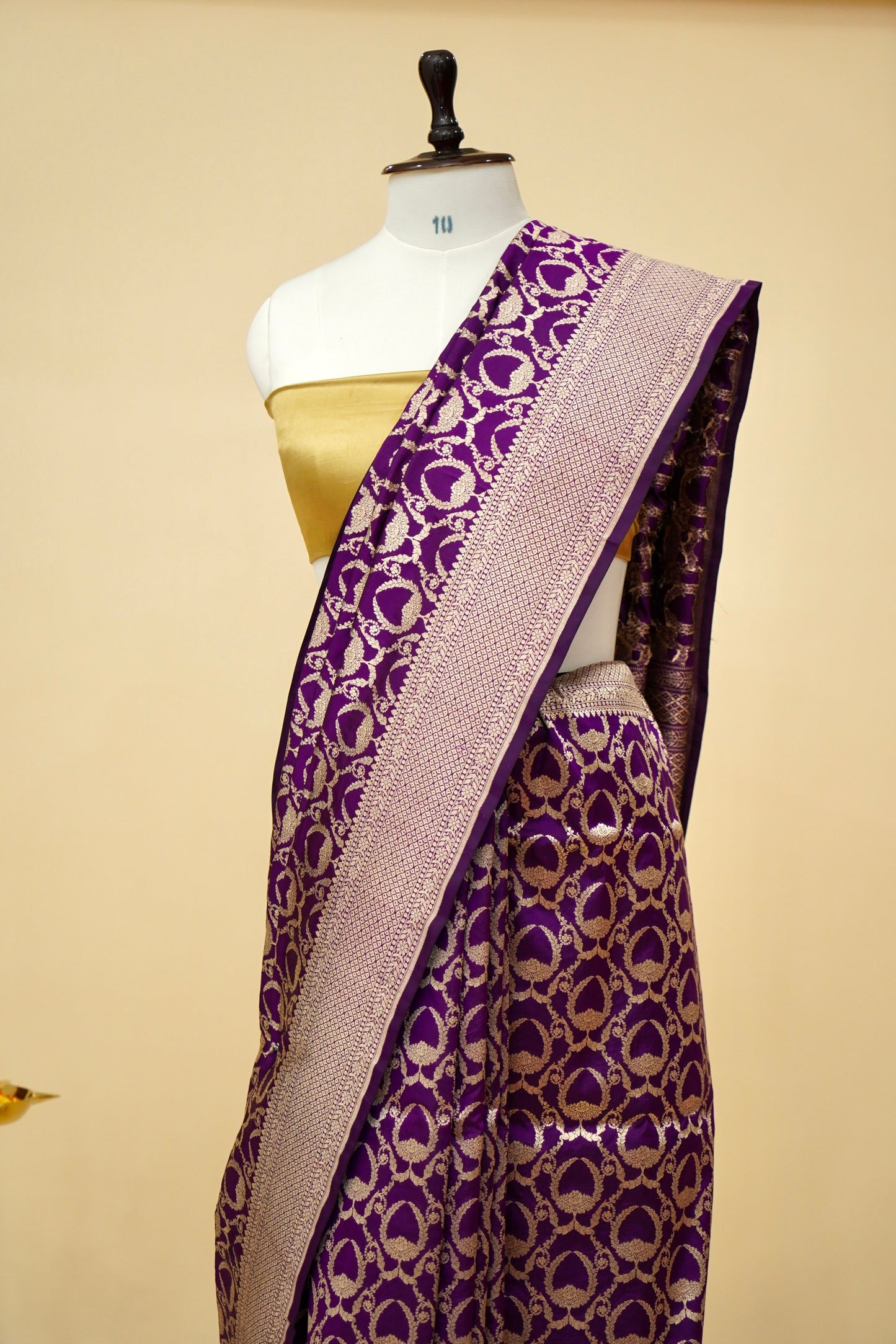 Pure Katan Silk Banarasi All Over Jaal Weaving Saree