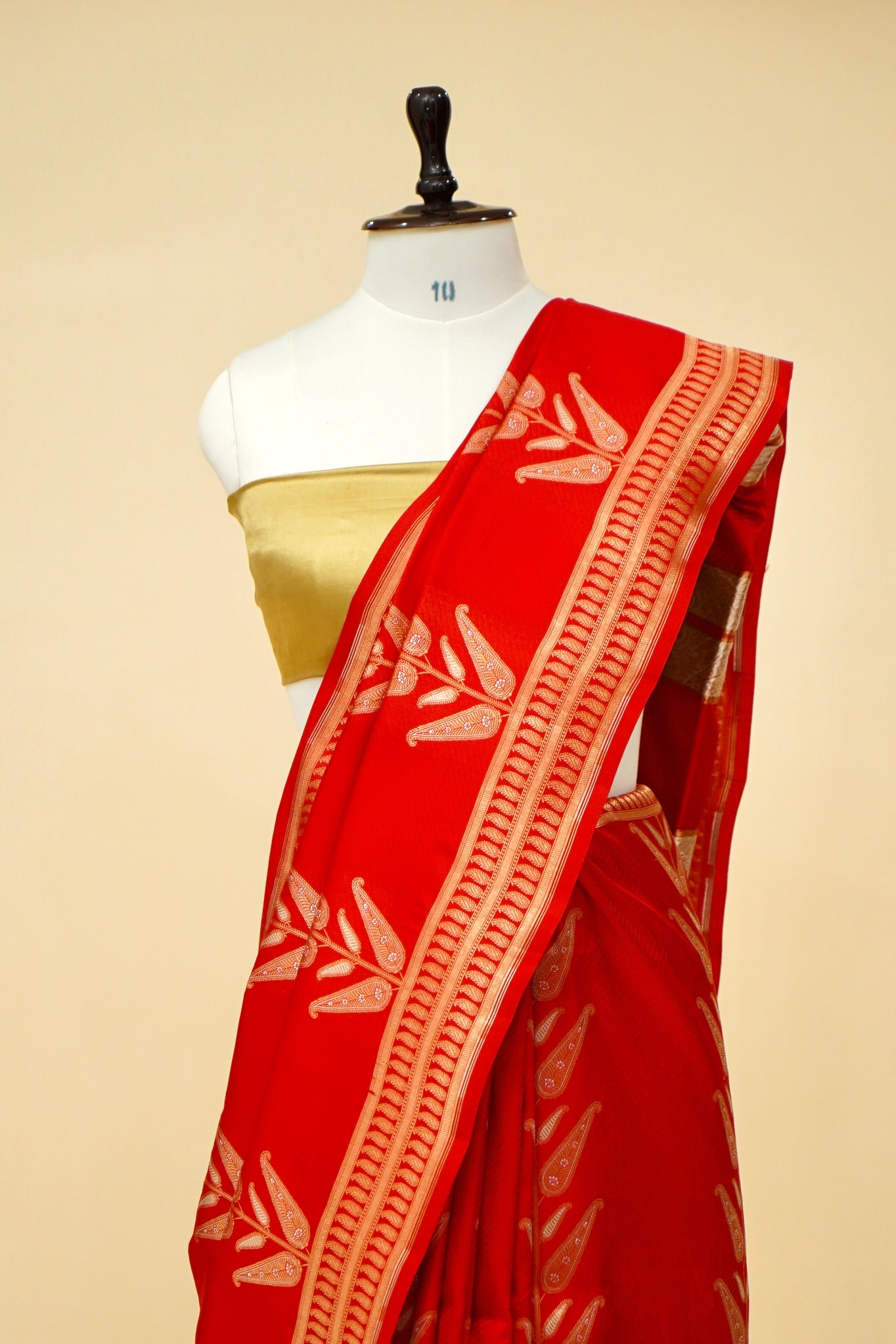 Red Banarasi Pure Katan Silk All-over Weaving Saree