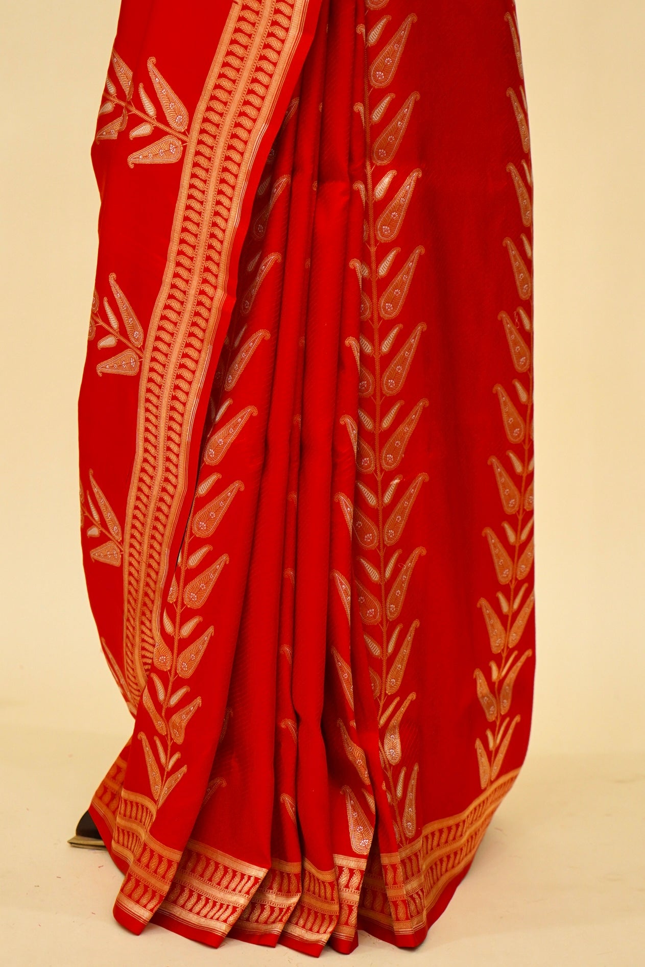 Red Banarasi Pure Katan Silk All-over Weaving Saree