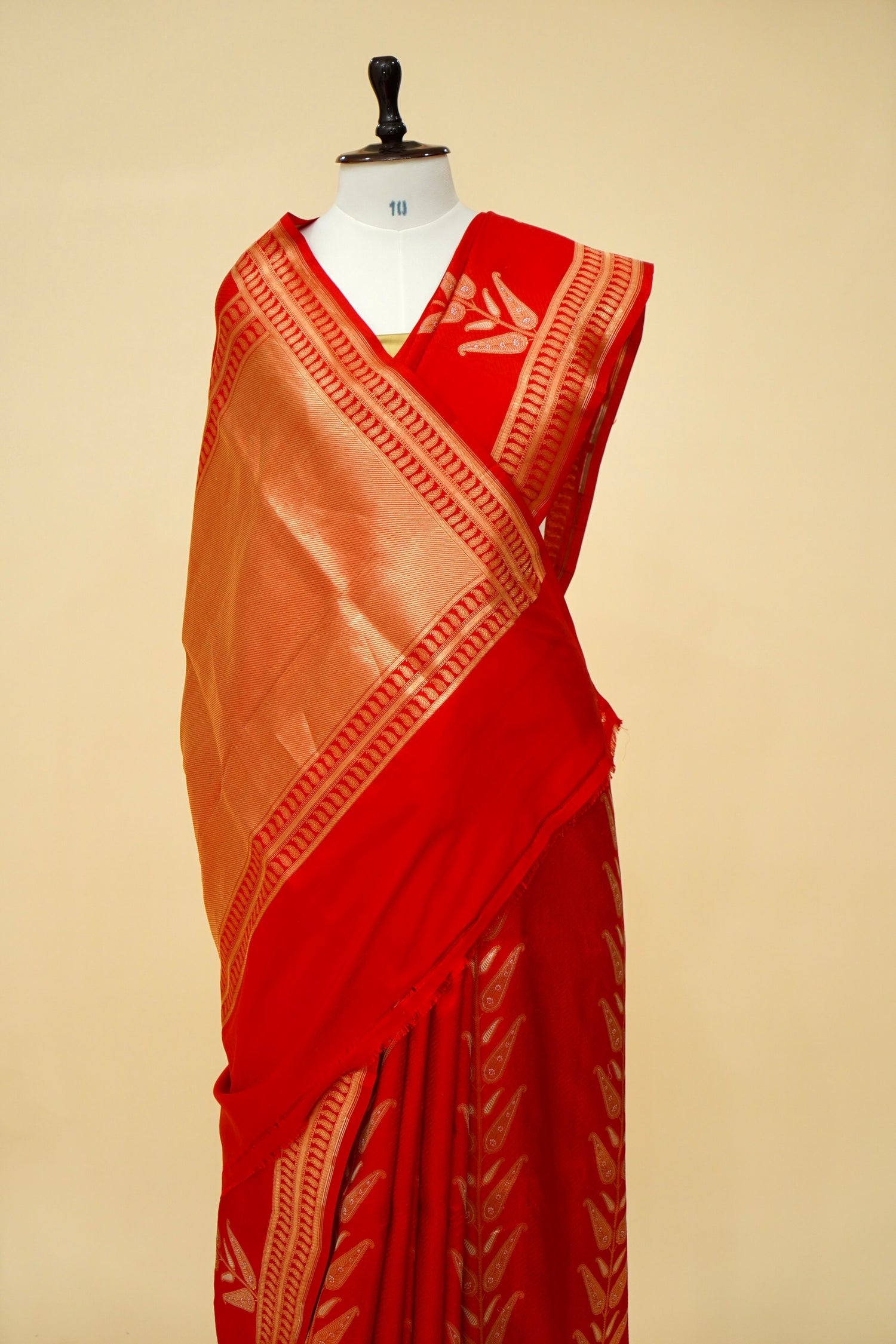 Red Banarasi Pure Katan Silk All-over Weaving Saree