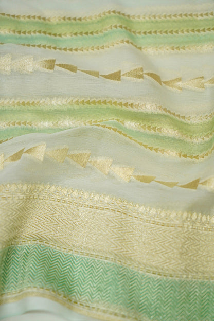 Pure Khaddi Georgette Handloom Banarasi Saree