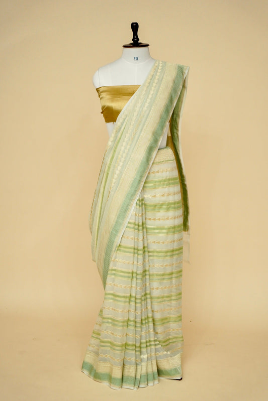 Pure Khaddi Georgette Handloom Banarasi Saree