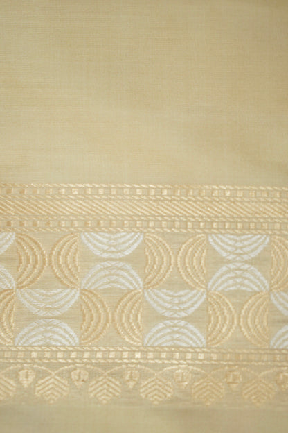 Handloom Banarasi Pure Katan Silk Ivory Saree