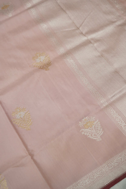 Pure Katan Silk Ektara Banarasi Buta Saree