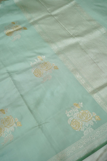 Pure Katan Silk Ektara Banarasi Buta Saree