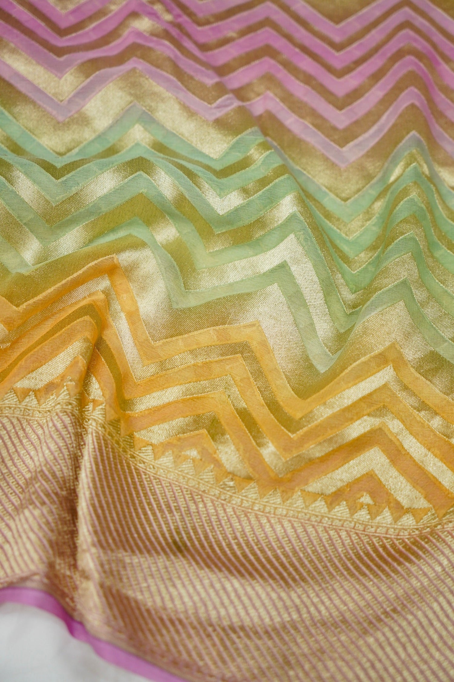 Pure Khaddi Georgette Banarasi Handloom Saree