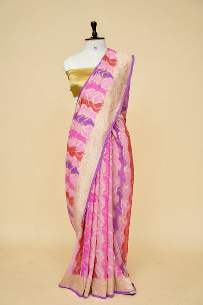 Pure Khaddi Georgette Handloom Banarasi Saree