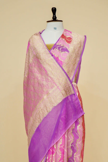 Pure Khaddi Georgette Handloom Banarasi Saree