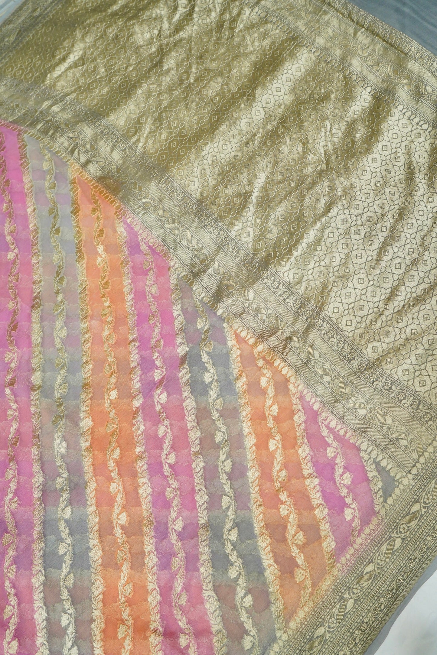 Pure Khaddi Georgette Banarasi Handloom Saree