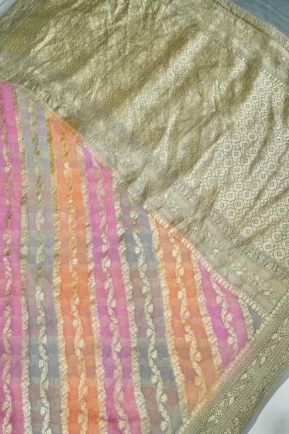 Pure Khaddi Georgette Banarasi Handloom Saree