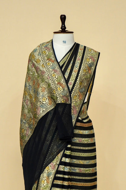 Pure Banarasi Khaddi Georgette Handloom Saree