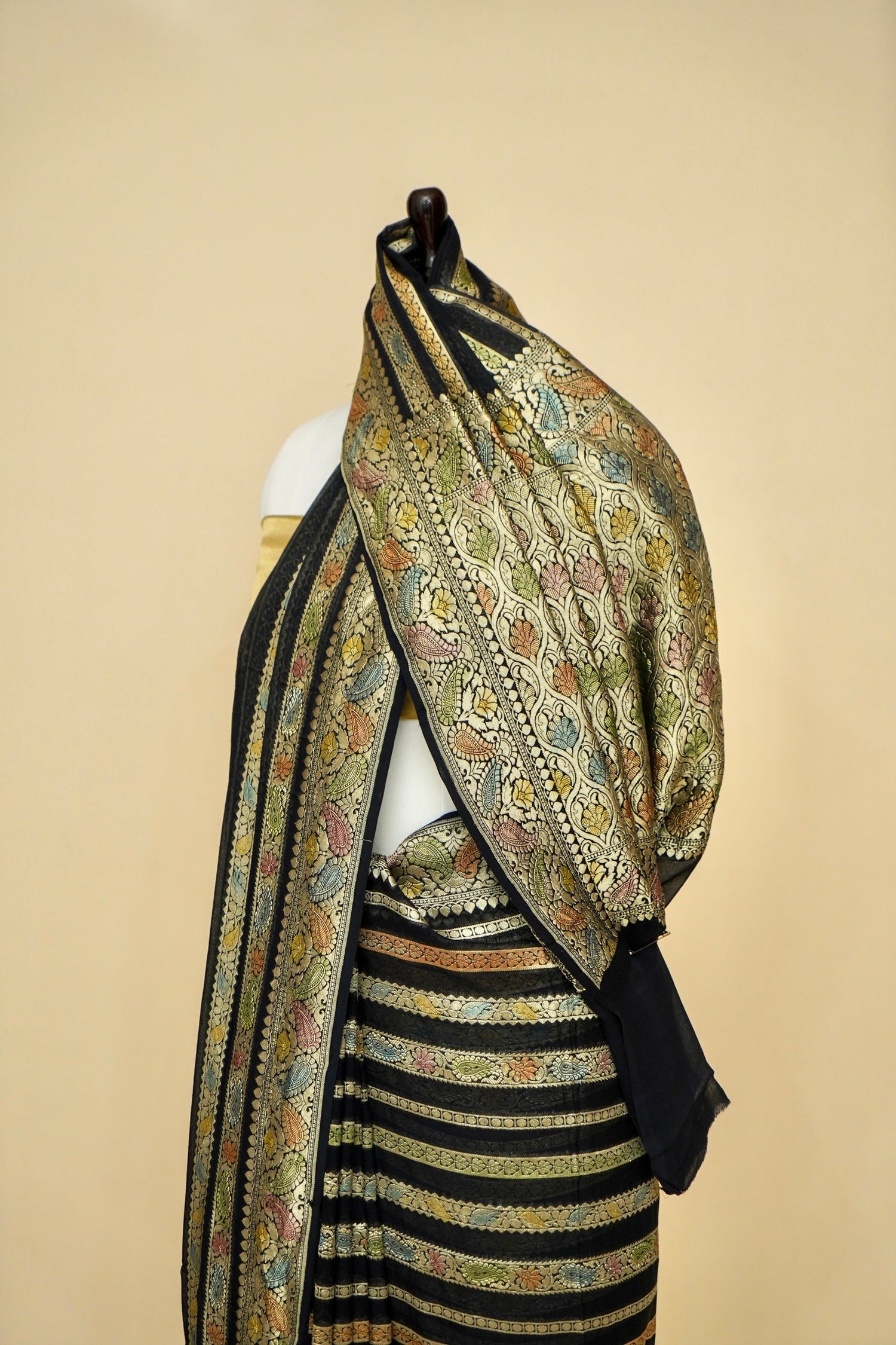 Pure Banarasi Khaddi Georgette Handloom Saree