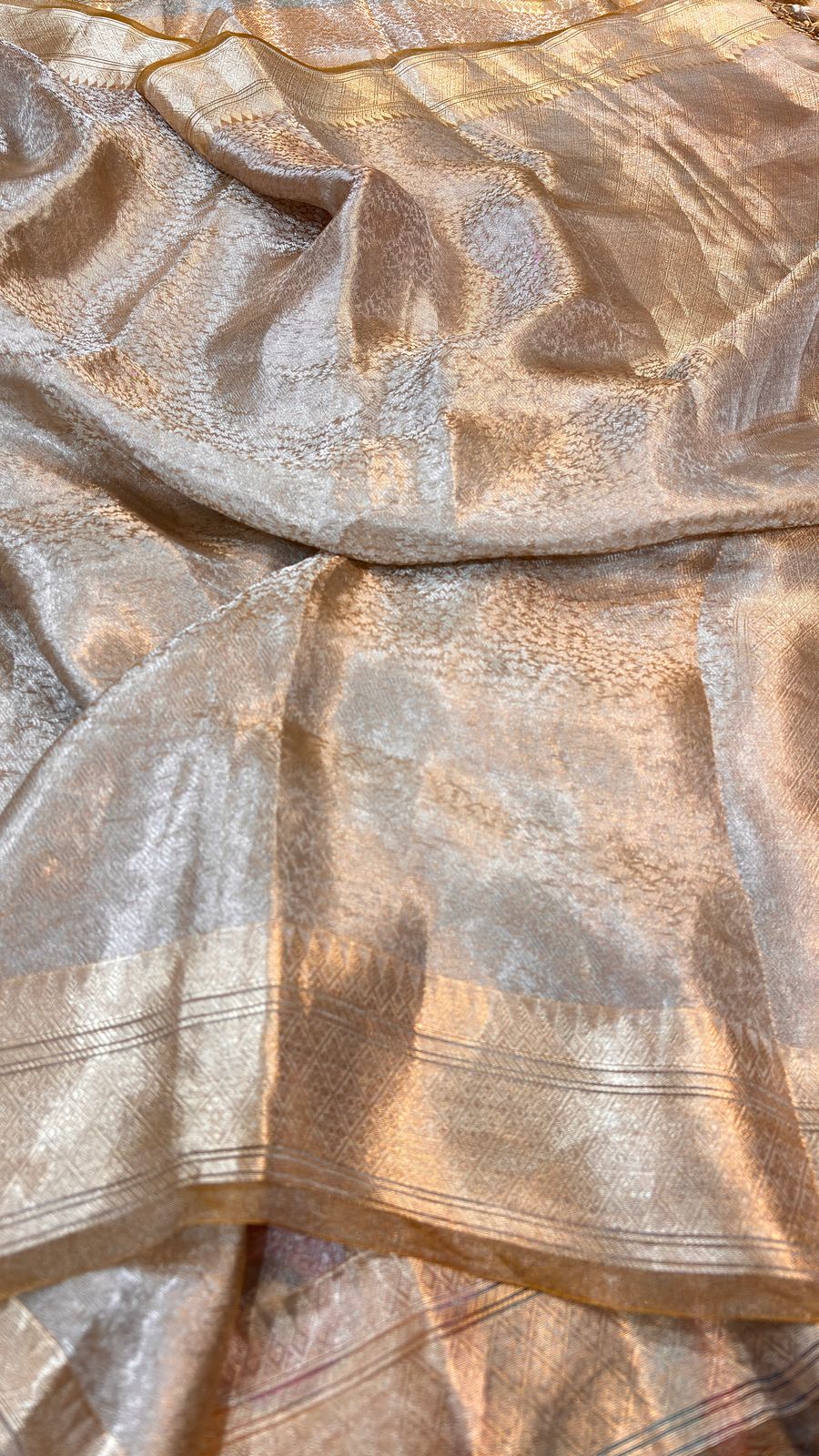 Molten Silver Zari Pure Tissue