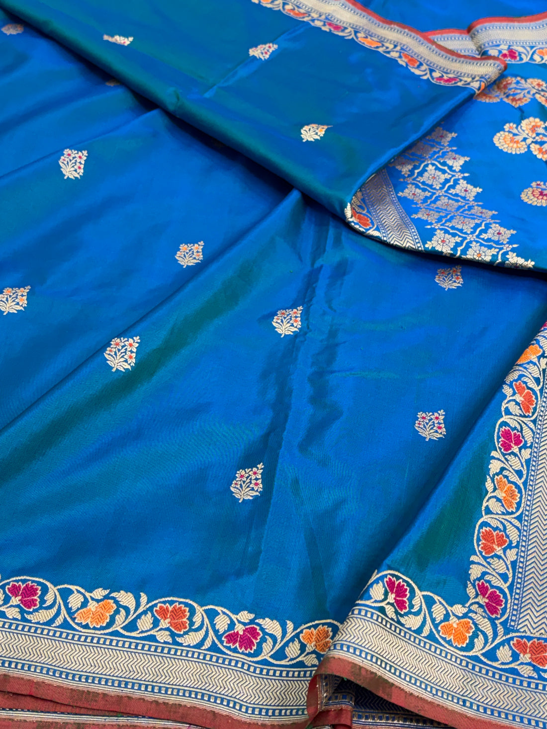 Royal Blue Handwoven Pure Banarasi Katan Silk Saree