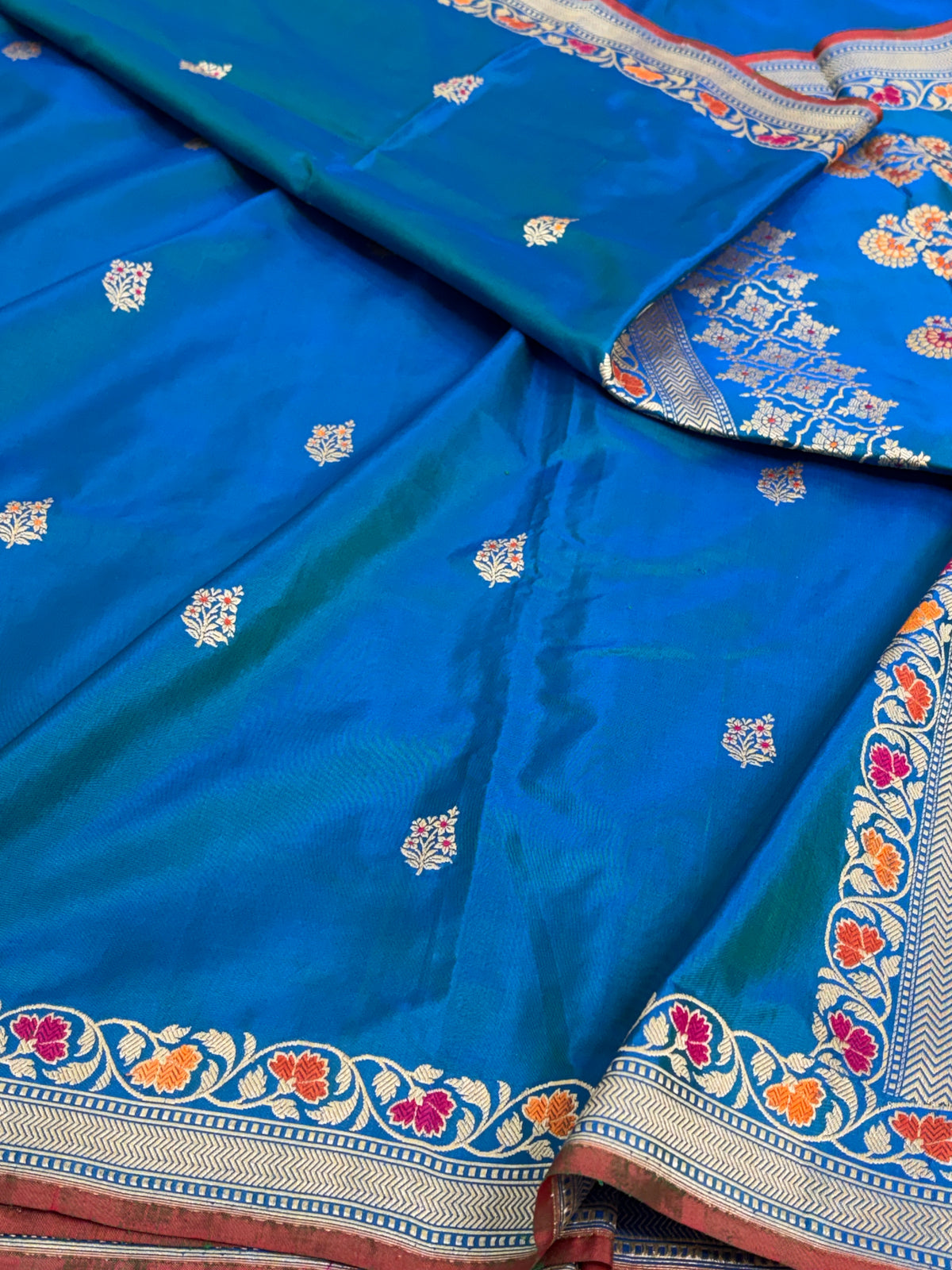 Royal Blue Handwoven Pure Banarasi Katan Silk Saree