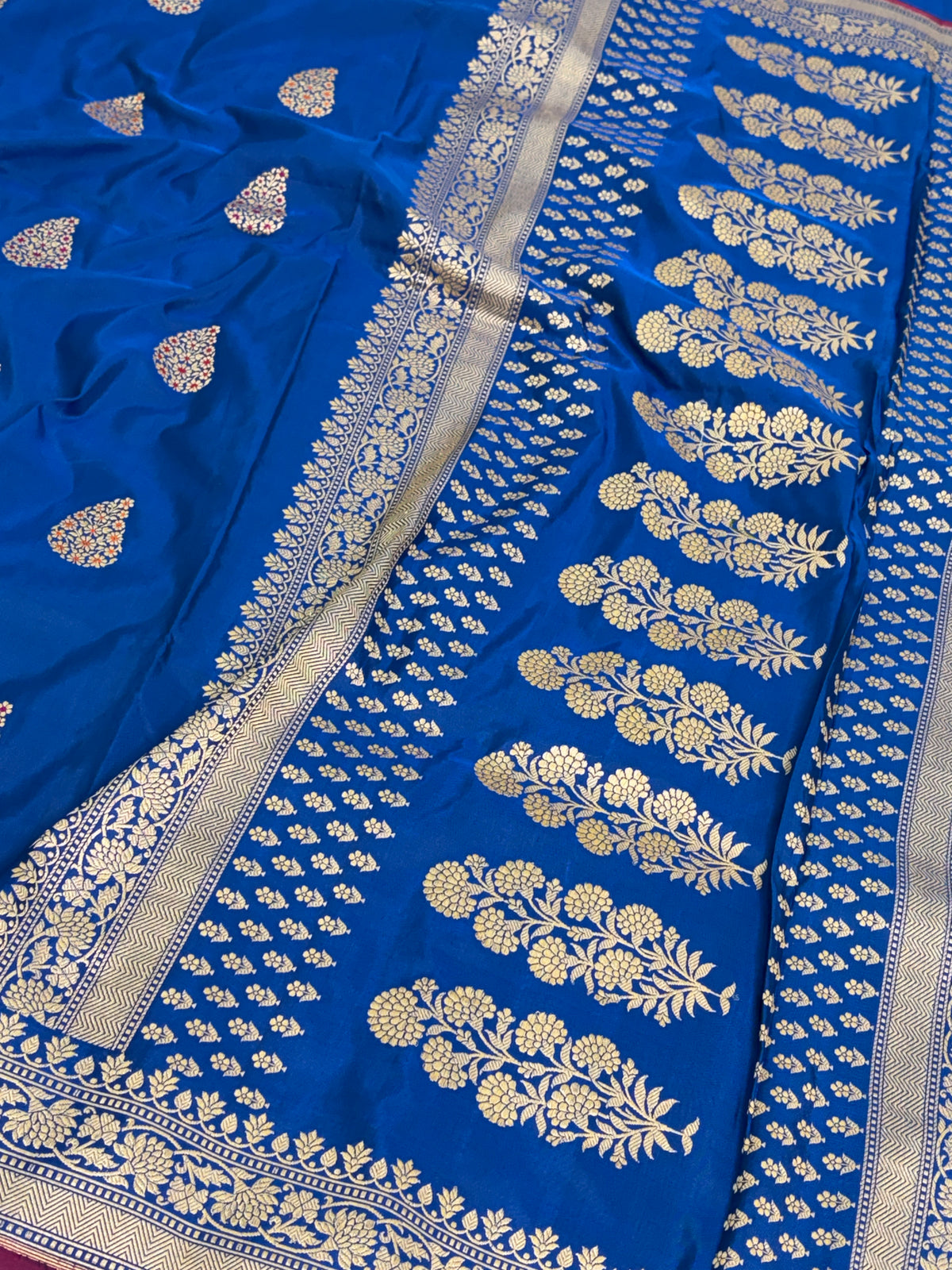 Royal Blue Handwoven Pure Banarasi Katan Silk Saree