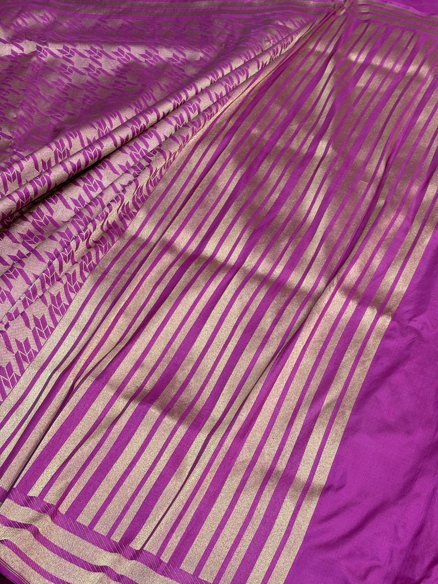 Royal Magenta Banarasi Katan Brocade Silk Saree