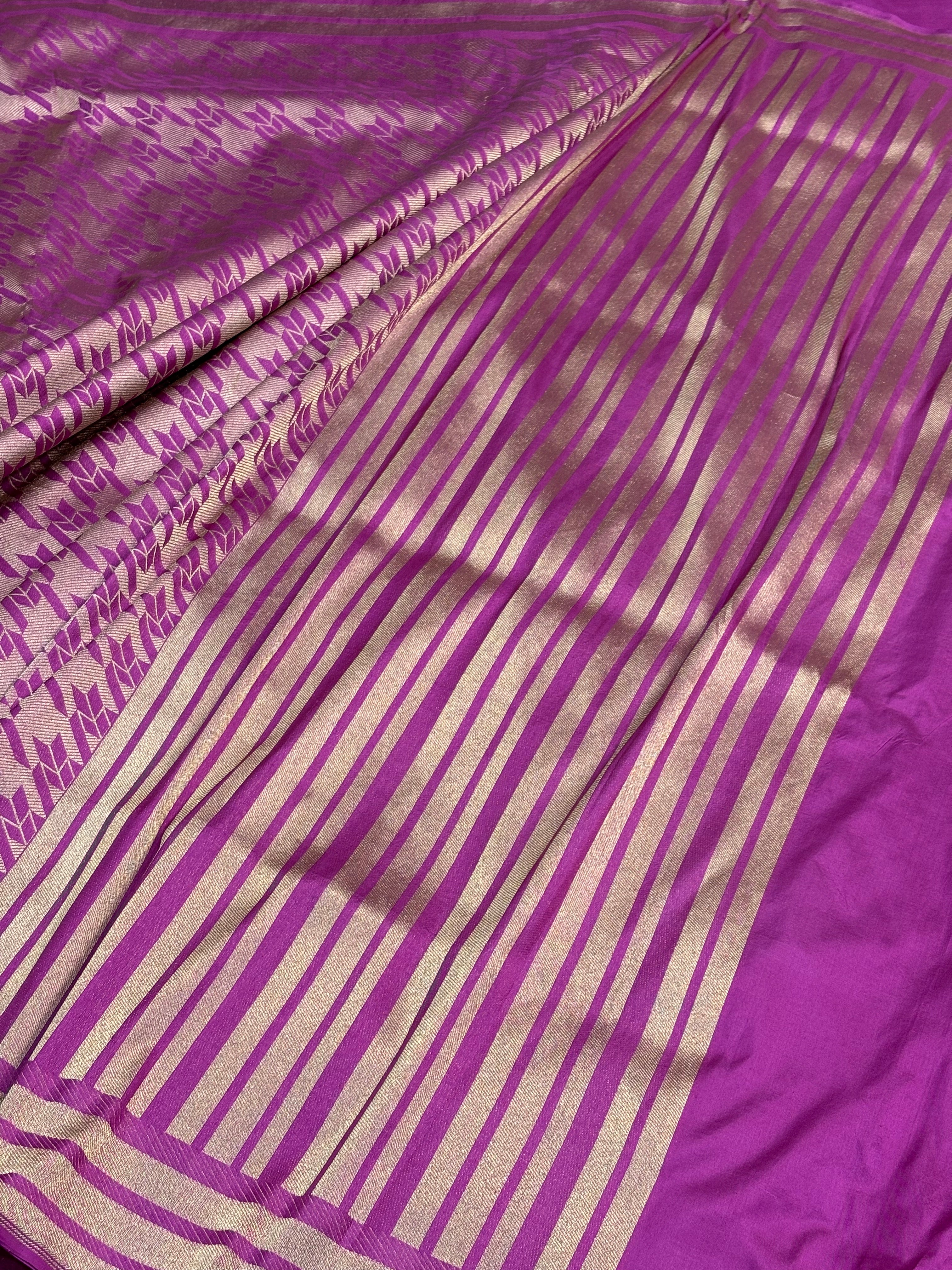 Royal Magenta Banarasi Katan Brocade Silk Saree