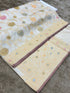 Pure Katan Silk Ivory Ultra Allover Tilfi Meenakari Jaal Saree