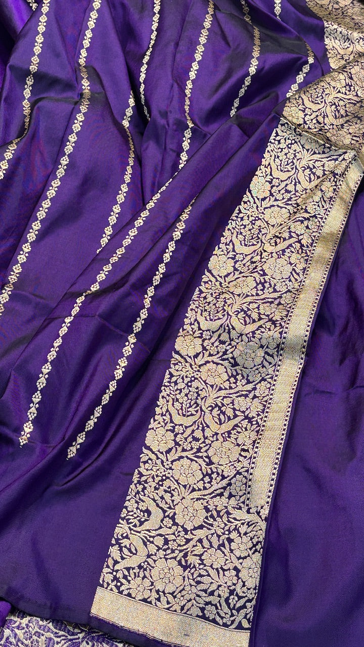 Royal Blue Banarasi Katan Silk Handwoven Saree
