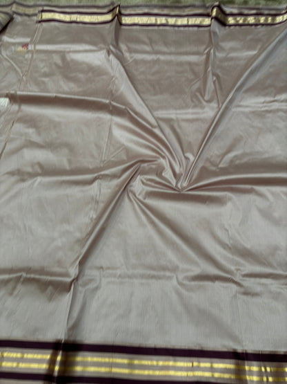 Pure Katan Silk Buta Saree with Designer Satin Borders