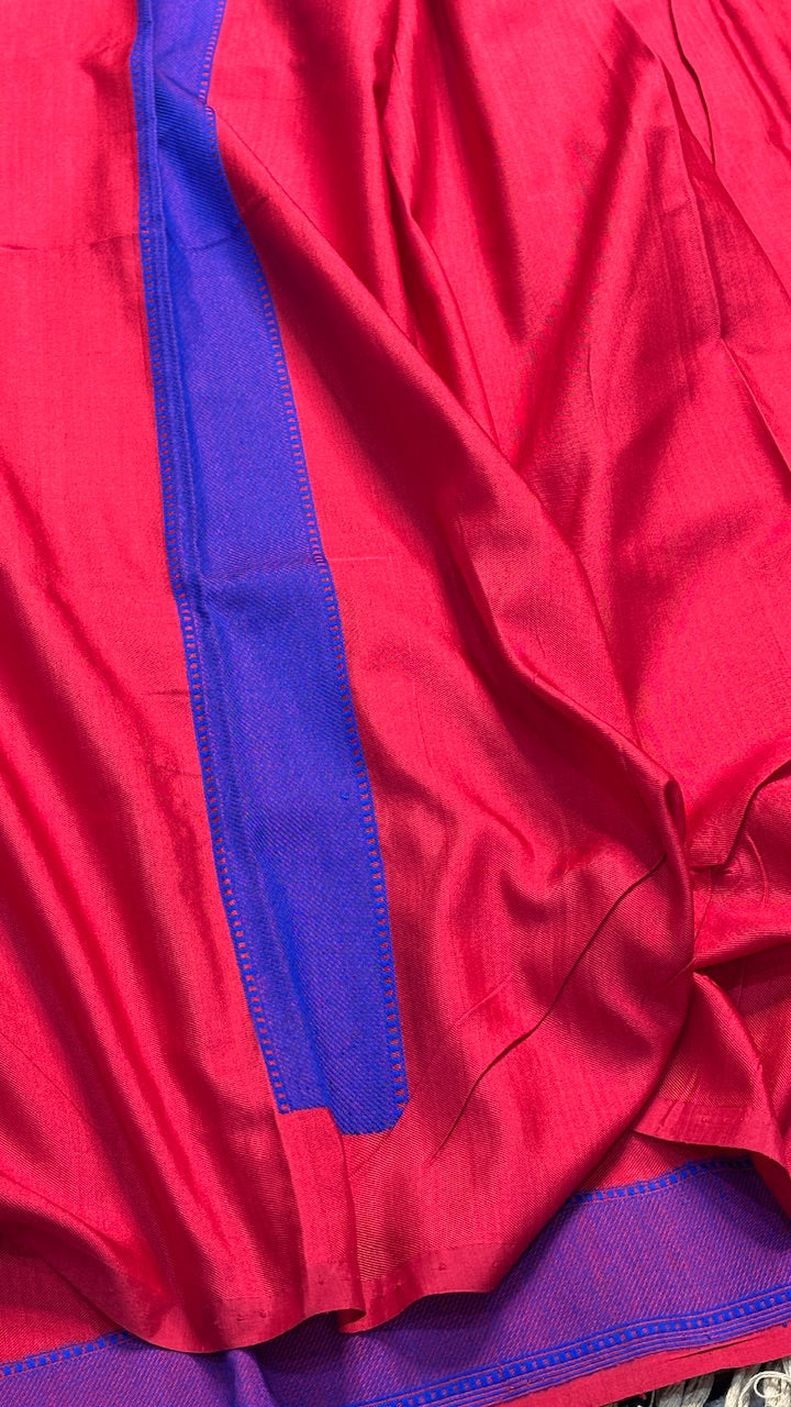 Red Pure Banarasi Ektara  Silk Handwoven Saree