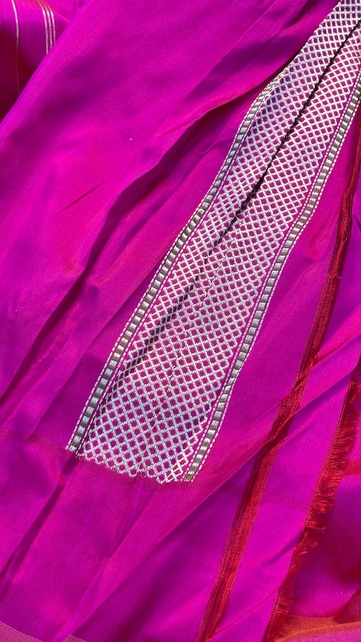 Lavender Pure Banarasi Katan Silk Handwoven Saree