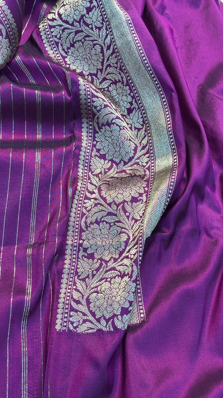 Magenta Pure Banarasi Katan Silk Handwoven Saree
