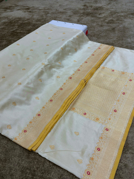 Traditional Banarasi Pure Katan Silk Saree with Minakari