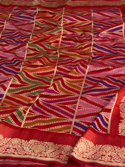 Red Pure Banarasi Katan Silk Saree