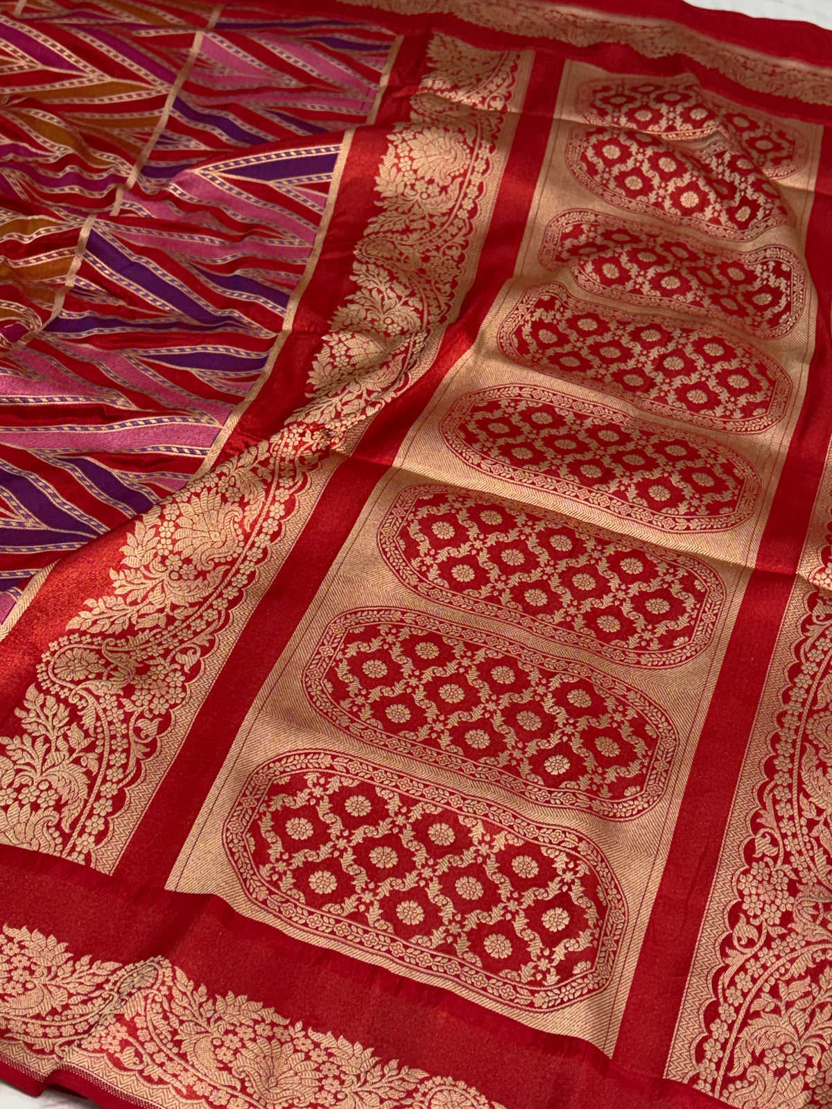 Red Pure Banarasi Katan Silk Saree