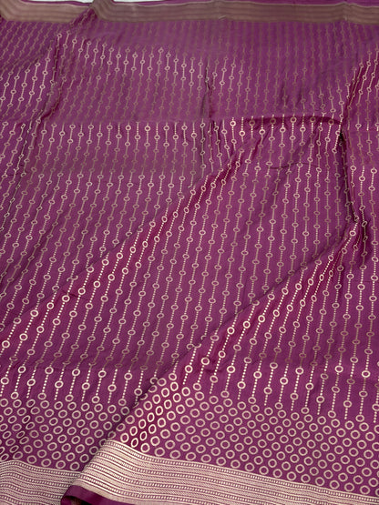 Wine Pure Banarasi Katan Silk Saree