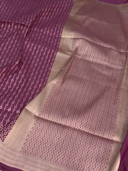 Wine Pure Banarasi Katan Silk Saree