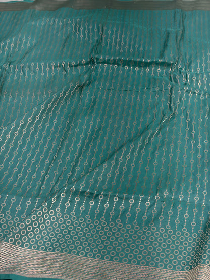 Sea Green Banarasi Katan Silk Saree
