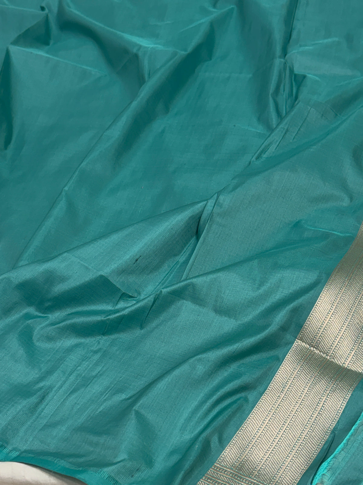 Sea Green Banarasi Katan Silk Saree