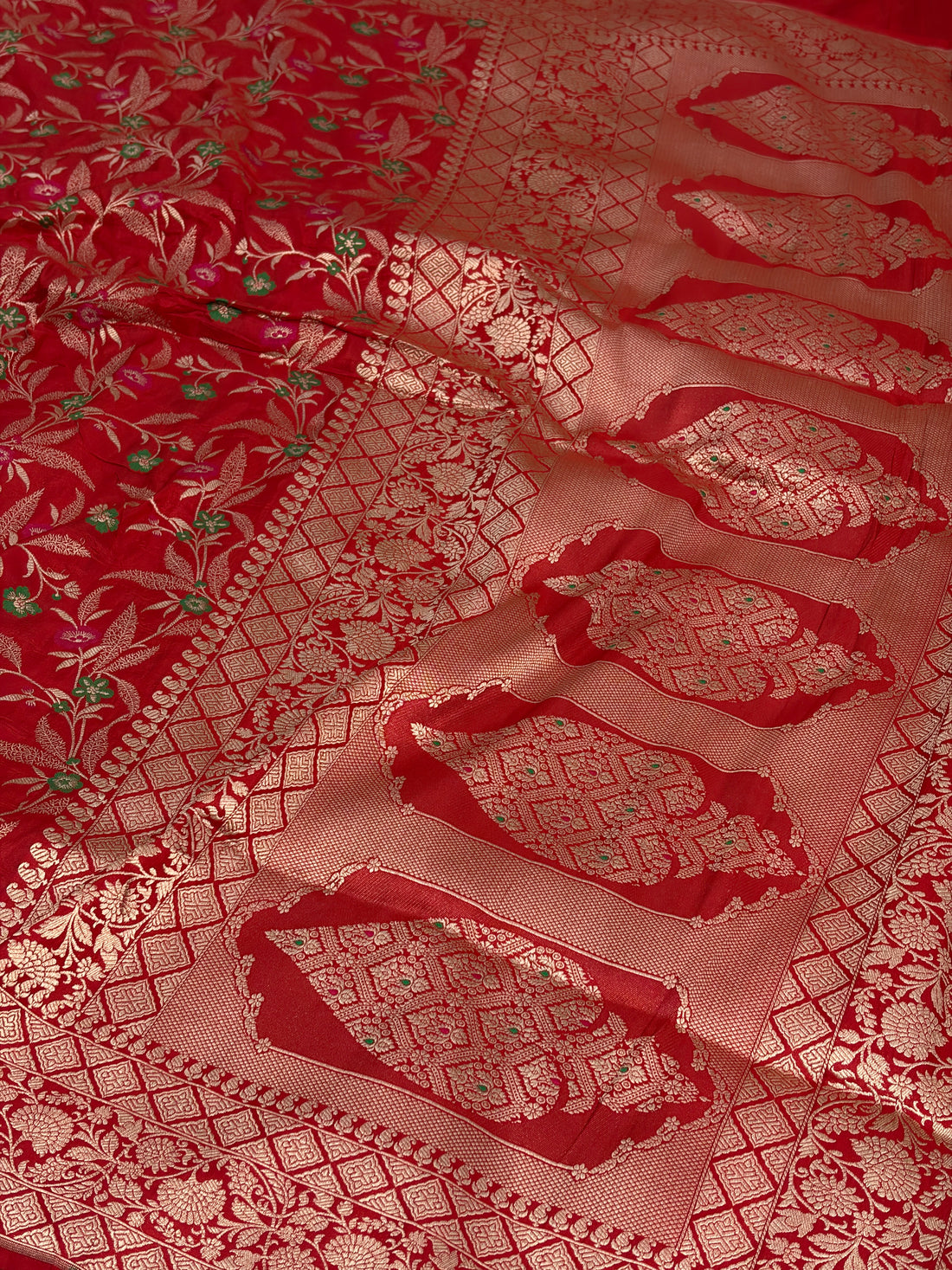 Red Pure Banarasi Katan Silk Saree