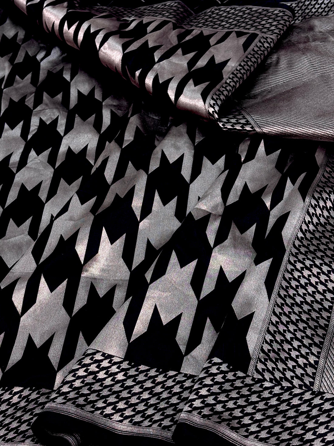 Modern Banarasi Pure Katan Silk Saree with Silver Zari Weaving