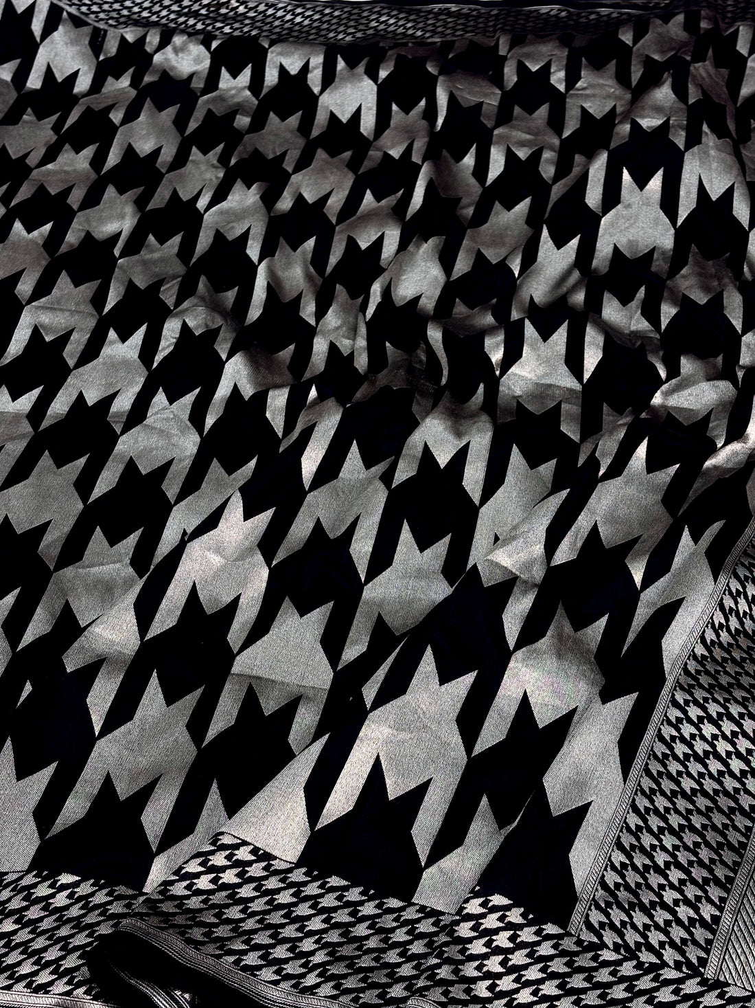 Modern Banarasi Pure Katan Silk Saree with Silver Zari Weaving