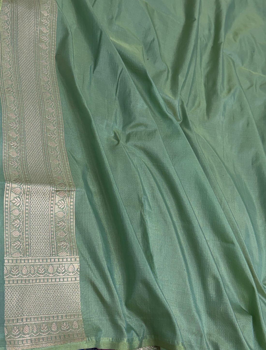 Sea Green Handwoven Pure Banarasi Katan Silk Saree